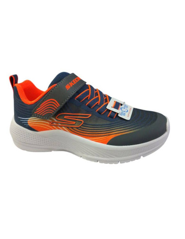 Calzado-Skechers MICROSPEC ADVANCE 403926L-NVOR NIÑO-AZUL MARINO