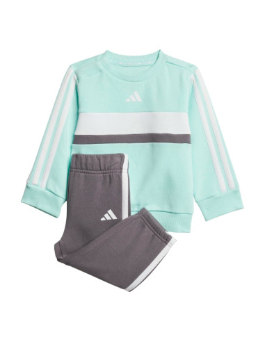 Chandal Adidas-I 3S TIB FL SET-JC7515 VERDE AGUA-KIDS/BEBÉ